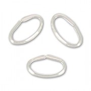 Jumprings open oval half-round 5.2x3x1.3mm 925 Sterling Silver x10