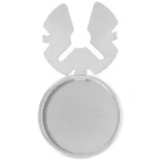 Button cover to customize - 22mm Silver Plating Fine x1