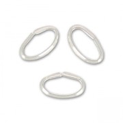 Jumprings open oval half-round 3.5x2.4x1mm 925 Sterling Silver  x10