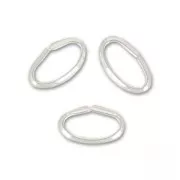Jumprings open oval half-round 3.5x2.4x1mm 925 Sterling Silver  x10