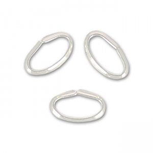 Jumprings open oval half-round 3.5x2.4x1mm 925 Sterling Silver  x10