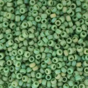 Seed beads Miyuki 11/0 411FR - Opaque Green AB Mat x8g