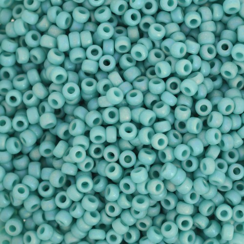 Seed beads Miyuki 11/0 412FR - Opaque Turquoise Green AB Mat x8g