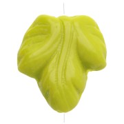 Vine leaf beads 15.5x14 mm - Opaque Olivine x5|raw }}