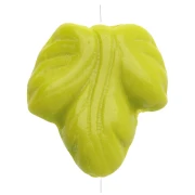 Vine leaf beads 15.5x14 mm - Opaque Olivine x5