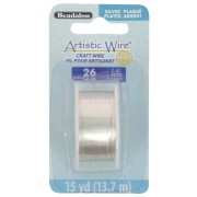 Artistic Wire Copper Wire 0.41 mm - Tarnish-Resistant Silver-Plated x13.7 m