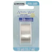 Artistic Wire Copper Wire 0.41 mm - Tarnish-Resistant Silver-Plated x13.7 m