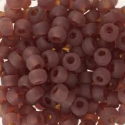 Seed beads Miyuki 6/0 134F - Transparent Dark Topaz Mat x8g