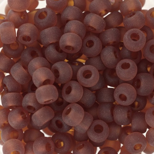 Seed beads Miyuki 6/0 134F - Transparent Dark Topaz Mat x8g