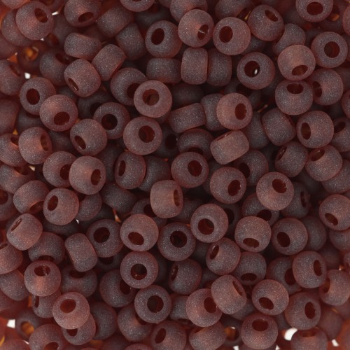 Seed beads Miyuki 8/0 134F - Transparent Dark Topaz Mat x8g