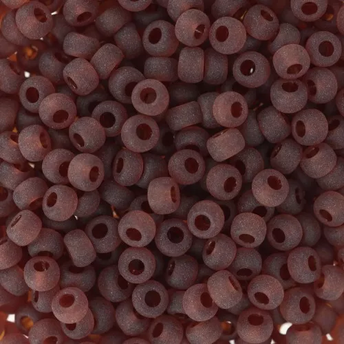 Seed beads Miyuki 8/0 134F - Transparent Dark Topaz Mat x8g