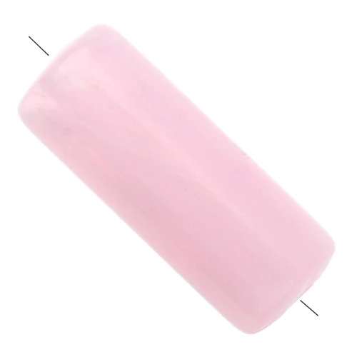 20x8mm Straight-tube beads in translucent acrylic - Light pink marbled x10