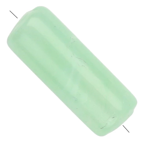20x8mm Straight-tube beads in translucent acrylic - Water green marbled x10