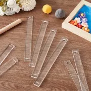 Spacers for rolling out polymer clay - 1 mm to 6 mm - Clear x12