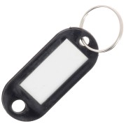 50x22mm Plastic key ring with label for bag grigri - Black x1|raw }}