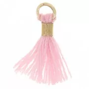 12mm Imitation cotton tassel with bead attachment - Rose Gold x1