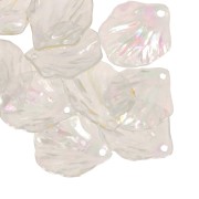 19x16mm Curved Flower Petal Sequins in Acrylic - Transparent AB x12|raw }}