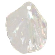 19x16mm Curved Flower Petal Sequins in Acrylic - Transparent AB x12