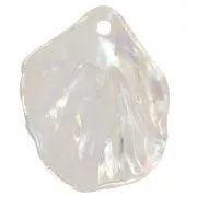 19x16mm Curved Flower Petal Sequins in Acrylic - Transparent AB x12