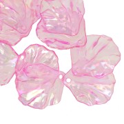 20x17mm curved flower petals in clear acrylic - Rose AB x12|raw }}