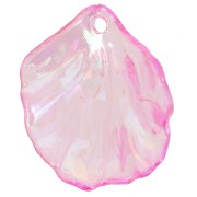 20x17mm curved flower petals in clear acrylic - Rose AB x12