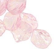 20x17mm Sequins flower petals curved acrylic clear pink AB x12|raw }}