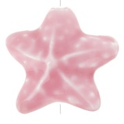 19x21mm Ceramic starfish bead - Pink x1