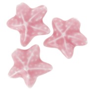 19x21mm Ceramic starfish bead - Pink x1