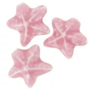 19x21mm Ceramic starfish bead - Pink x1