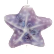 Purple - 19x21mm Ceramic starfish bead - Marbled Violet x1 19x21mm Ceramic starfish bead - Marbled Violet x1