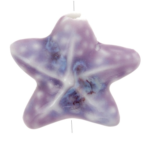 19x21mm Ceramic starfish bead - Marbled Violet x1