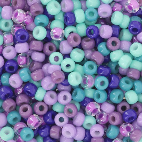 Seed beads mix Miyuki 8/0 - Purple Mint x8g
