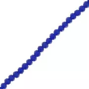 Perles rondelles facettées - rondes aplaties - 4.5x3.5 mm Cobalt Opaque x41cm