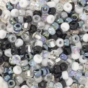 Seed beads mix Miyuki 8/0 - Black and White x8g