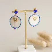 Fire Polished faceted flat round 4x3.5mm Dark Cobalt Opaque x40cm