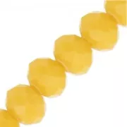 Mustard - Perles rondelles facettées - rondes aplaties -6x5 mm Jaune Moutarde Opaque x42cm Perles rondelles facettées - rondes aplaties -6x5 mm Jaune Moutarde Opaque x42cm