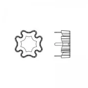 Cabochon setting PureCrystal 4785 Clover-shaped 14mm rhodium x1