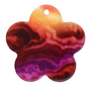 22mm acrylic flower pendant - Sunset - Orange - Violet x1|raw }}