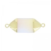 Hexagon point spacer 2 loops 38 mm Opal/golden x1|raw }}