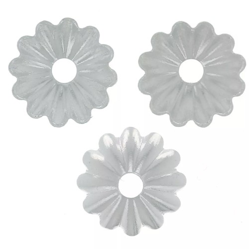 Beads caps 6 mm - Silver x20