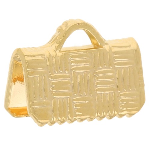 Decorated crimping tips 10 mm - Gold x50