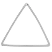 17x20 mm triangle weaving and mounting ring - Silver x1