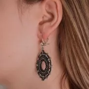 Earstuds to clips 19x5 mm - Silver x2