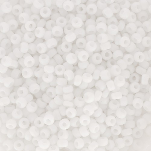 Seed beads Miyuki 11/0 402FR - White AB Mat x8g