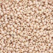 Preciosa Seed beads 11/0 2 mm - Chalkwhite Yellow Brown Luster x20g