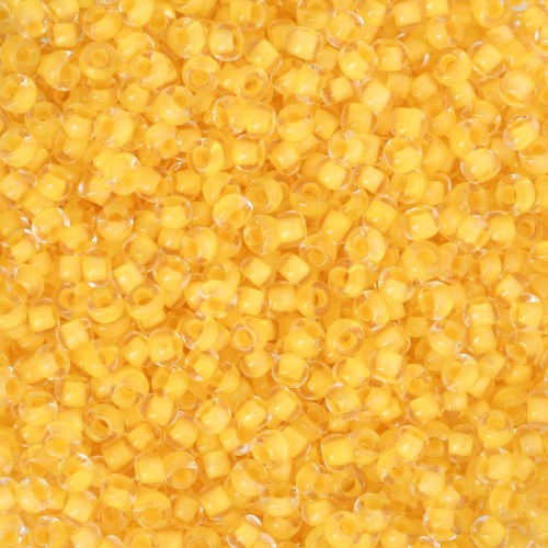 Preciosa Seed beads 11/0 2 mm - Crystal Yellow Lined x20g