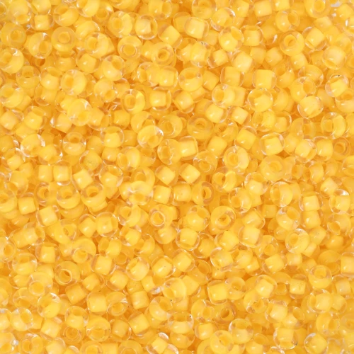 Preciosa Seed Beads 11/0 2 mm - Crystal Yellow Lined x20g
