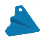 Coloured pendant origami plane 19 mm Neon Blue x1|raw }}