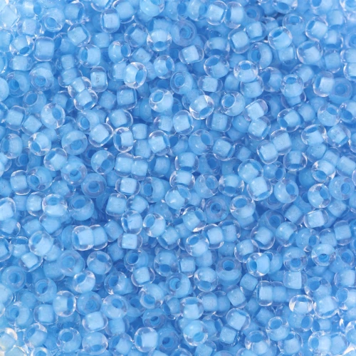 Preciosa Seed Beads 11/0 2 mm - Crystal Blue Lined x20g
