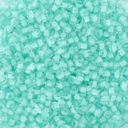 Preciosa Seed beads 11/0 2 mm - Crystal Green Lined x20g